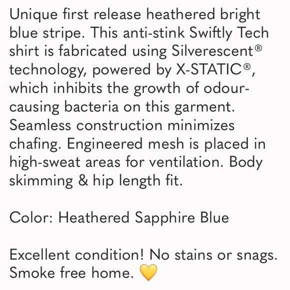 🍋Swiftly Tech Lululemon Heathered Sapphire Sz 8 - Picture 10 of 10